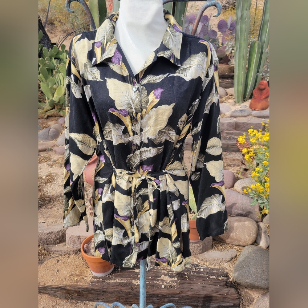 Tropical Tommy Bahama Silk Tie Shirt